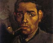 文森特 威廉 梵高 : 叼着烟斗的年轻人